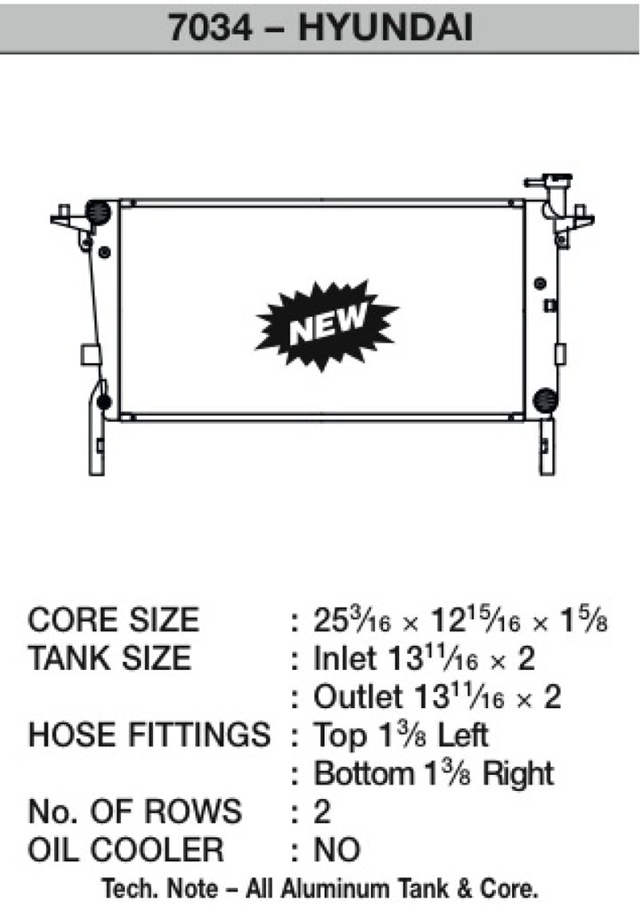 CSF 10-12 Hyundai Genesis 2.0 Turbo M/T Radiator