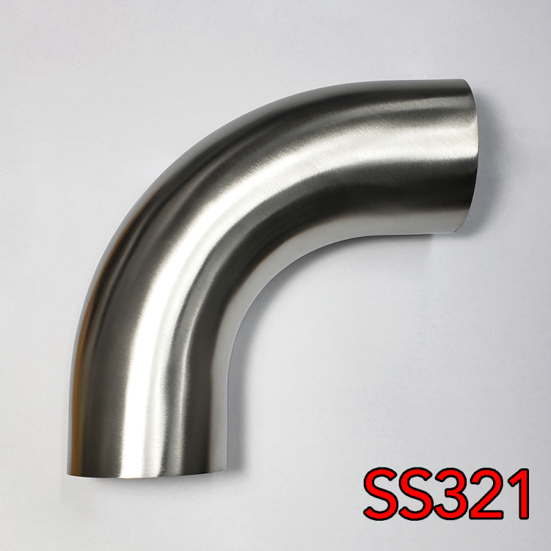 Stainless Bros 2in SS321 1.50in Diameter 1D / 3in CLR 16 Gauge 90 Degree Elbow w/Leg Mandrel Bend