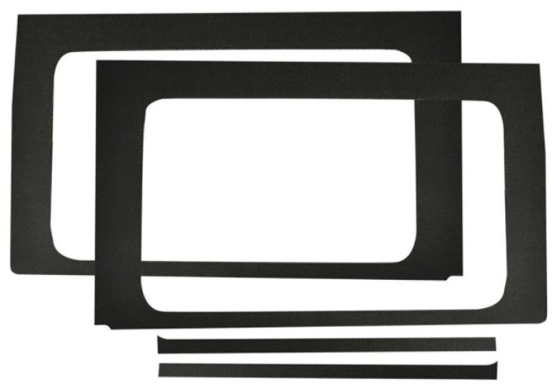 DEI 2018-Up Jeep Wrangler JL 4-Door Leather Look Rear Side Window Trim Kit 4-pc - Black