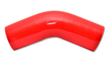 Load image into Gallery viewer, Vibrant 4 Ply Reinforced Silicone Elbow Connector - 4in I.D. - 45 deg. Elbow (RED)
