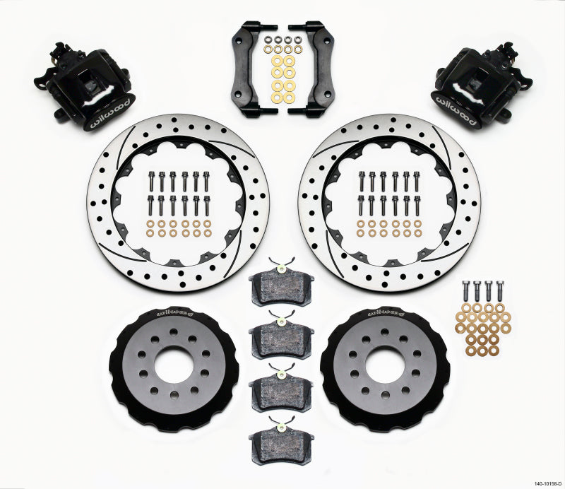 Wilwood Combination Parking Brake Rear Kit 12.88in Drilled Mustang 94-04