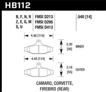 Load image into Gallery viewer, Hawk 1990-1990 Chevy Camaro Iroc-Z (w/Heavy Duty Brakes) HPS 5.0 Rear Brake Pads