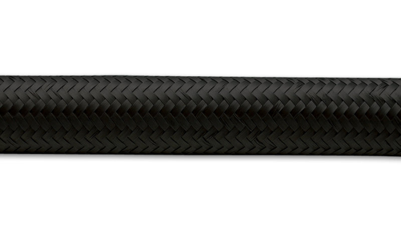 Vibrant -8 AN Black Nylon Braided Flex Hose (20 foot roll)