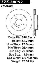 Load image into Gallery viewer, Centric 03-06 BMW 330Ci/04-05 330i/330xi/06-08 Z4 Front Premium High-Carbon Cryo Break Rotor