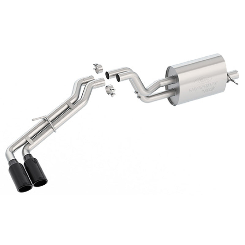 Ford Racing 2019 Ranger 2.3L Ecoboost Side Exit Cat-Back Exhaust System w/ Dual Black Chrome Tips