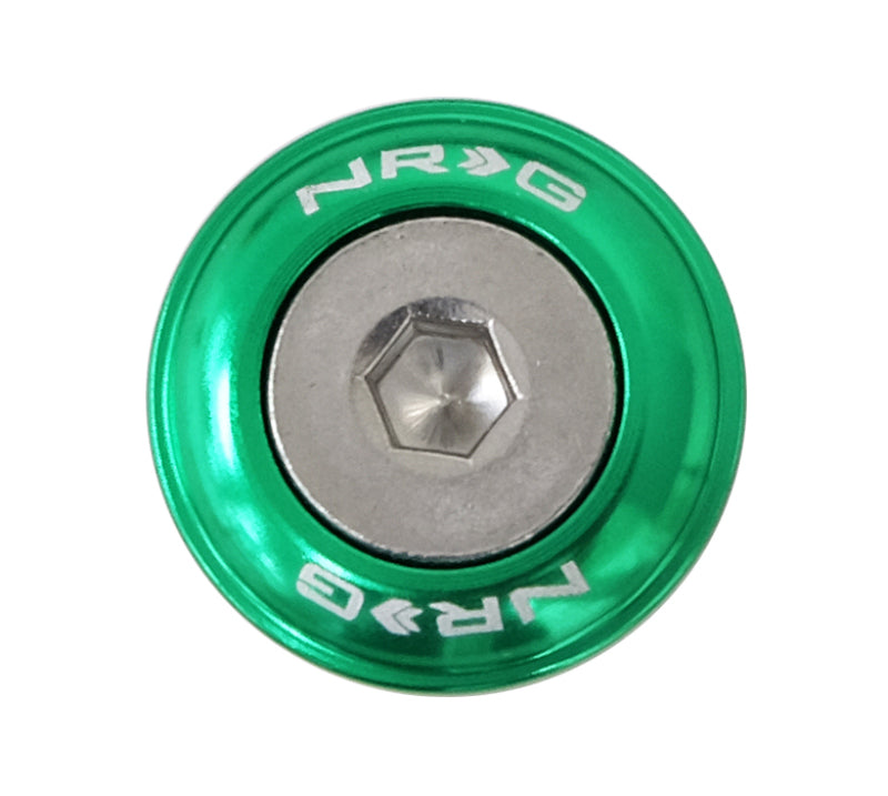 NRG Fender Washer Kit w/Rivets For Plastic (Green) - Set of 10