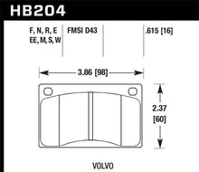 Load image into Gallery viewer, Hawk Volvo 142/145/164/240/242/244/245/262/265/1800 Blue 9012 Race Brake Pads