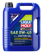 Load image into Gallery viewer, LIQUI MOLY 5L Synthoil Energy A40 Motor Oil SAE 0W-40