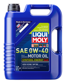 LIQUI MOLY 5L Synthoil Energy A40 Motor Oil SAE 0W-40