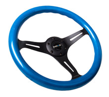 Load image into Gallery viewer, NRG Classic Wood Grain Steering Wheel (350mm) Blue Pearl/Flake Paint w/Black 3-Spoke Center