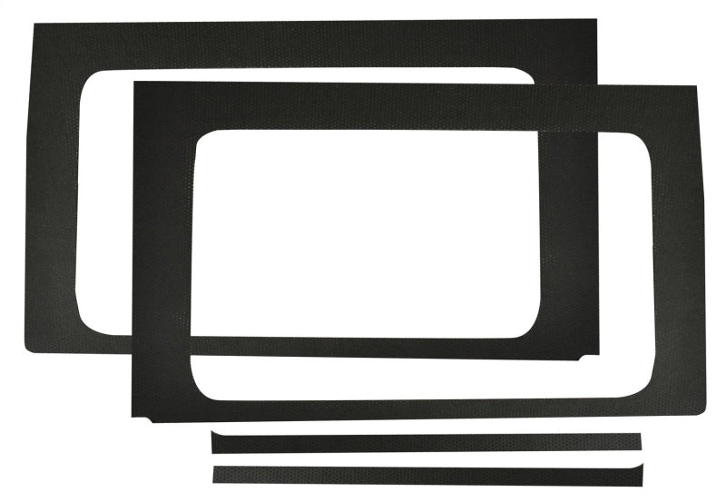 DEI 2018-Up Jeep Wrangler JL 4-Door Leather Look Rear Side Window Trim Kit 4-pc - Black