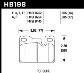 Hawk 78-85 Porsche 928 / 83-91 Porsche 944 Blue 42 Rear Brake Pads