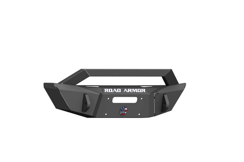 Road Armor 07-20 Jeep Wrangler JK/JL Stealth Front Winch Bumper w/Bar Guard Comp Cut - Tex Blk