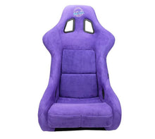 Load image into Gallery viewer, NRG FRP Bucket Seat PRISMA Edition w/ Pearlized Back/ Purple Alcantara w/ Phone Pockets - Large