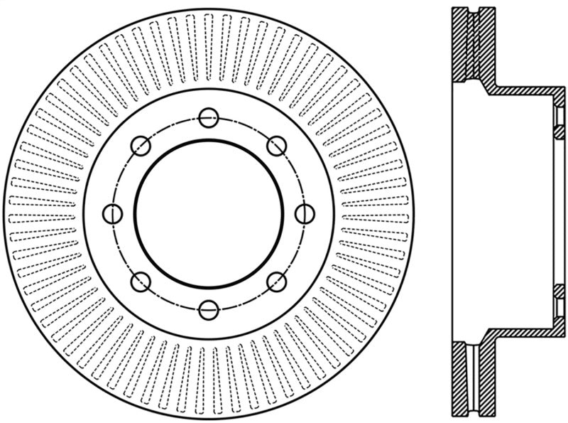 Stoptech 12-16 Ford Ford F-250 Front Vented CRYO Blank Rotor