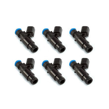 Load image into Gallery viewer, Injector Dynamics 1700cc Injectors - 48mm Length - 14mm Top - 14mm (Black) Bottom Adaptor (Set of 6)