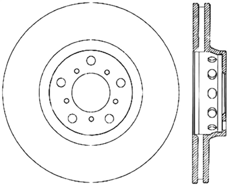 Stoptech 00-03 BMW M5 (E39) Front Left Premium High-Carbon Cryo Rotor