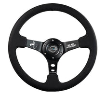 Load image into Gallery viewer, NRG Reinforced Steering Wheel (3in. Deep) Mad Mike /5mm Spoke/ Alcantara Finish/ Black Stitching