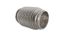 Load image into Gallery viewer, Vibrant SS Flex Coupling w/ Interlock Liner and Mesh Braid 3in Inlet/Outlet x 6in long