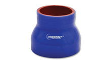 Load image into Gallery viewer, Vibrant 4 Ply Reinforced Silicone Transition Connector - 2.25in I.D. x 3in I.D. x 3in long (BLUE)