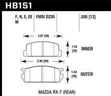 Load image into Gallery viewer, Hawk Mazda RX-7 Black Race Rear Brake Pads