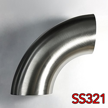 Load image into Gallery viewer, Stainless Bros 1.625in SS321 90 Degree Mandrel Bend Elbow 1.5D - 16GA/.065in Wall - No Leg