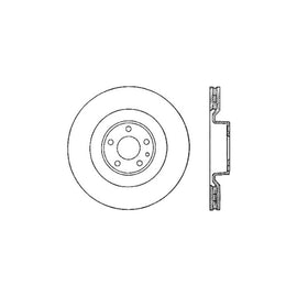 Stoptech 05-10 Audi A8 Quattro Premium High-Carbon Cryo Front Brake Rotor