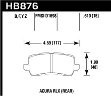 Load image into Gallery viewer, Hawk 14-17 Acura RLX / 15-17 Acura TLX HPS Street Rear Brake Pads