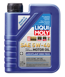 LIQUI MOLY 1L Leichtlauf (Low Friction) High Tech Motor Oil 5W-40