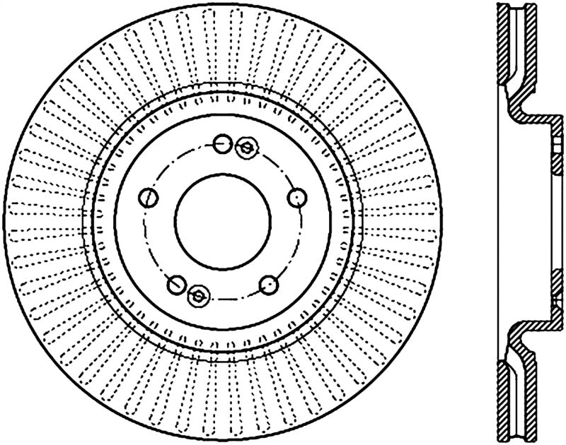 Stoptech 11-16 Kia Optima / 15-17 Hyundai Sonata Front Premium CRYO-STOP Rotor