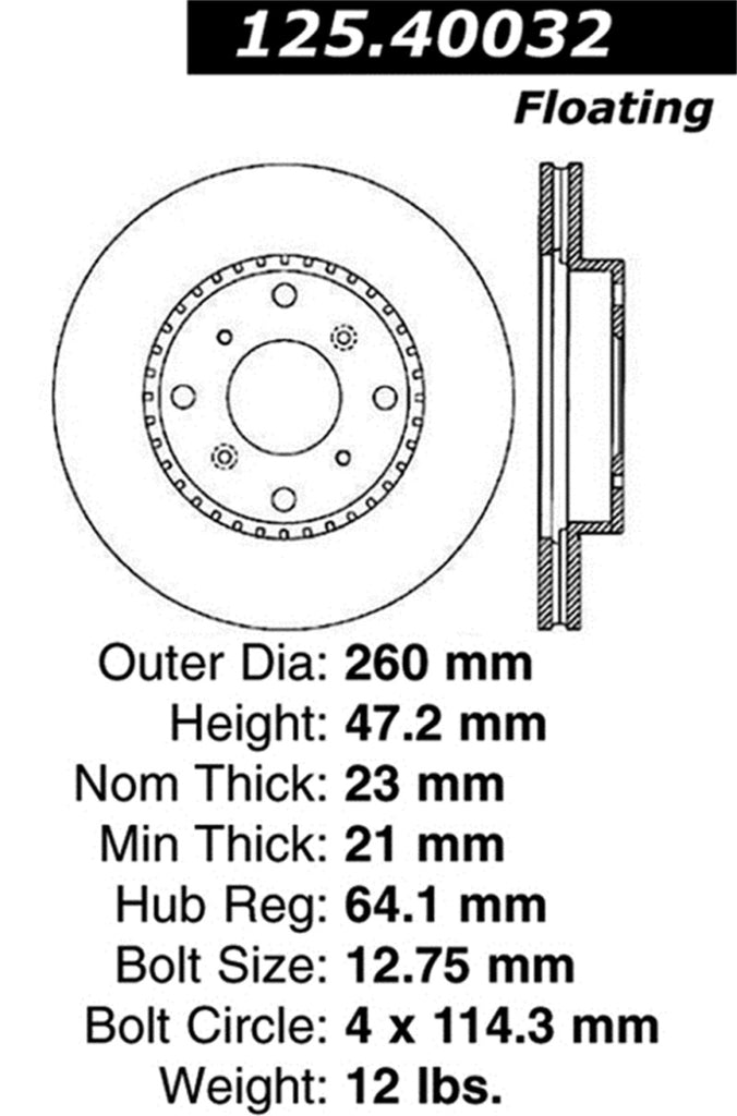 Centric Premium High Carbon Brake CryoStop Rotor