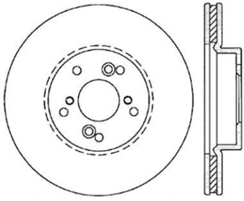 Stoptech 04-10 Acura TSX / 01-03 CL / 01-06 MDX / 05-10 Accord SEDAN Front Performance CRYO Rotor