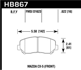 Hawk 13-16 Mazda CX-5 HPS 5.0 Front Brake Pads