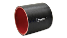 Load image into Gallery viewer, Vibrant 4 Ply Reinforced Silicone Straight Hose Coupling - 3.5in I.D. x 3in long (BLACK)