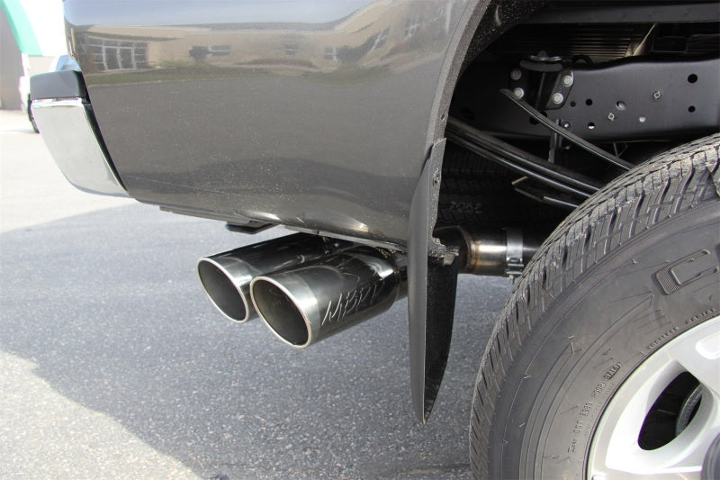 MBRP 11-14 Ford F250/350/450 6.7L 4in Filter Back Dual Single Side Exit 5in Tips Alum Exhaust