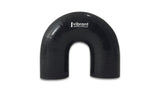 Vibrant 4 Ply Reinforced Silicone Elbow Connector - 3in ID x 4.25in Leg 180 Deg Elbow (BLACK)