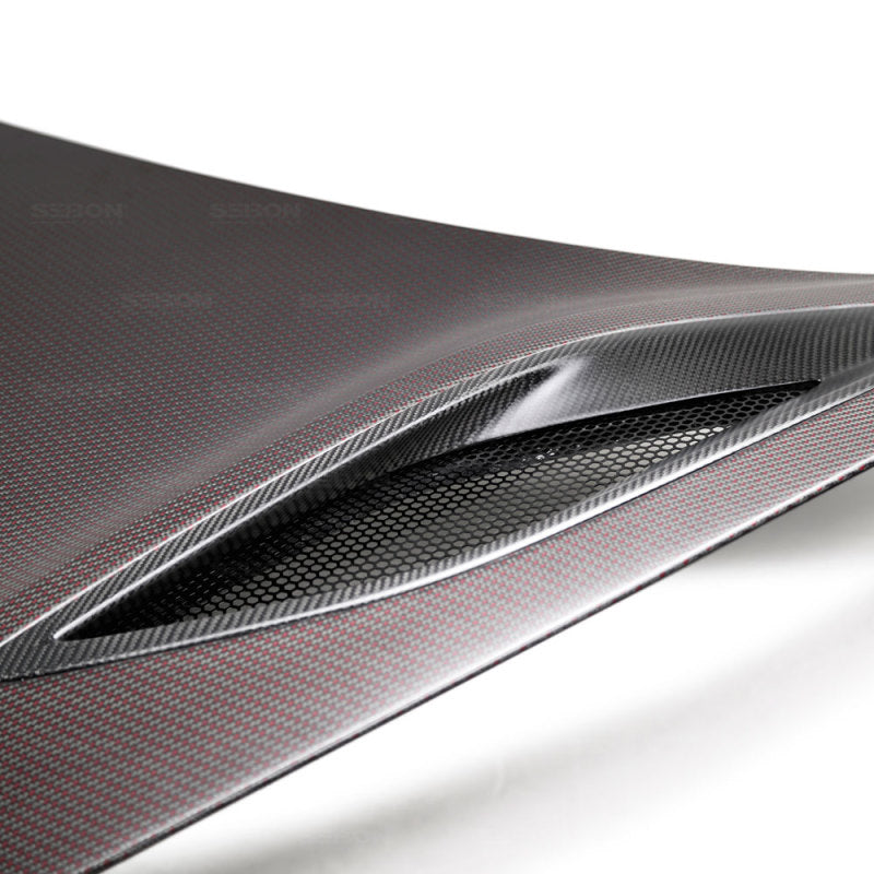 Seibon 17-18 Acura NSX OEM-style RED Weave Dry Carbon Hood
