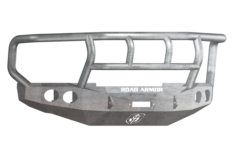 Road Armor 08-10 Ford F-250 Stealth Front Winch Bumper w/Titan II Guard Wide Flare - Raw