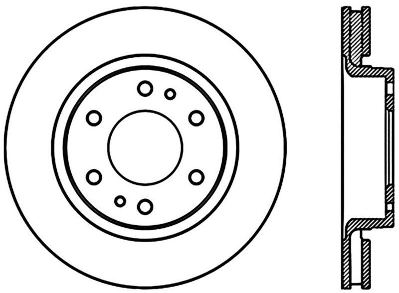 Stoptech 06-09 Chevrolet Trailblazer / GMC Envoy Front Premium Cryostop Brake Rotor