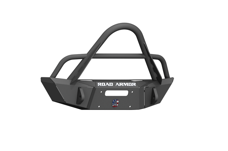 Road Armor 07-20 Jeep Wrangler JK/JL Stealth Front Winch Bumper w/Stinger Guard Comp Cut - Blk