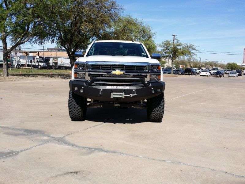Road Armor 14-15 Chevy 1500 Stealth Front Winch Bumper w/Pre-Runner Guard - Raw