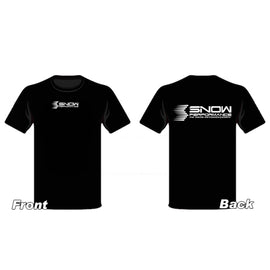 Snow Performance T-shirt Black w/White Logo - Medium