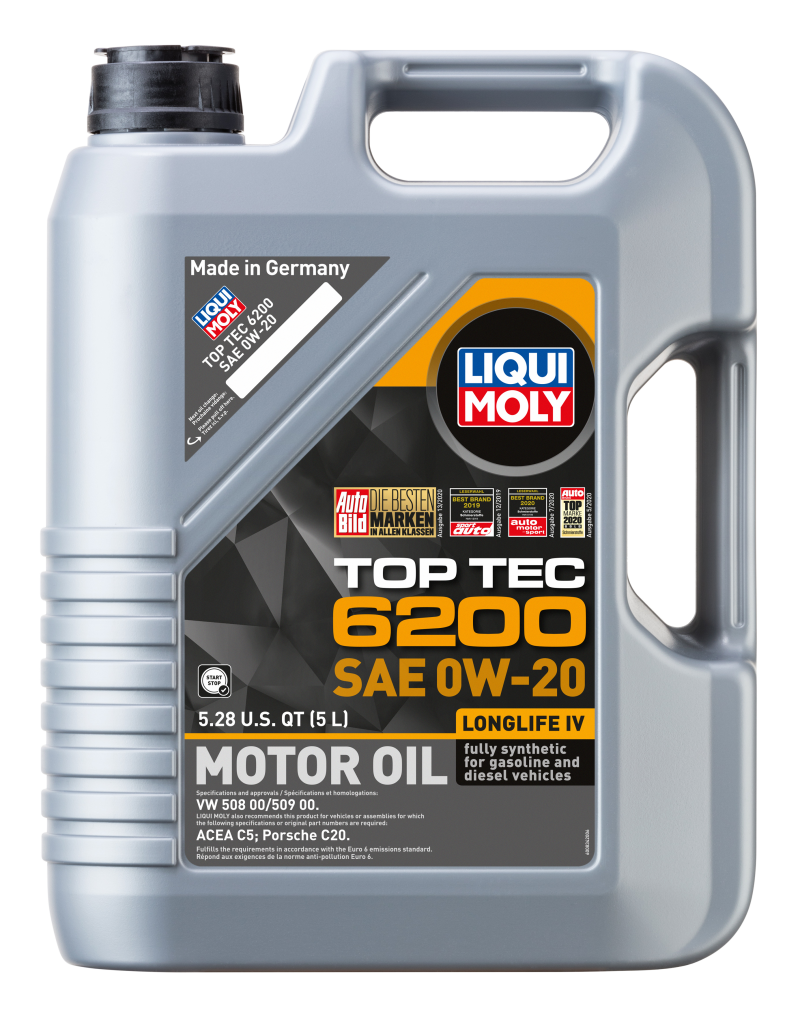 LIQUI MOLY 5L Top Tec 6200 Motor Oil 0W-20