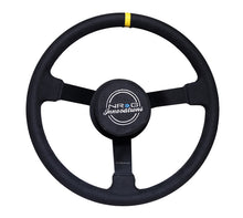 Load image into Gallery viewer, NRG Reinforced Steering Wheel (380mm) Nascar/ Alcantara 3 Spoke w/ NRG Logo/ Removable Crushed Pad