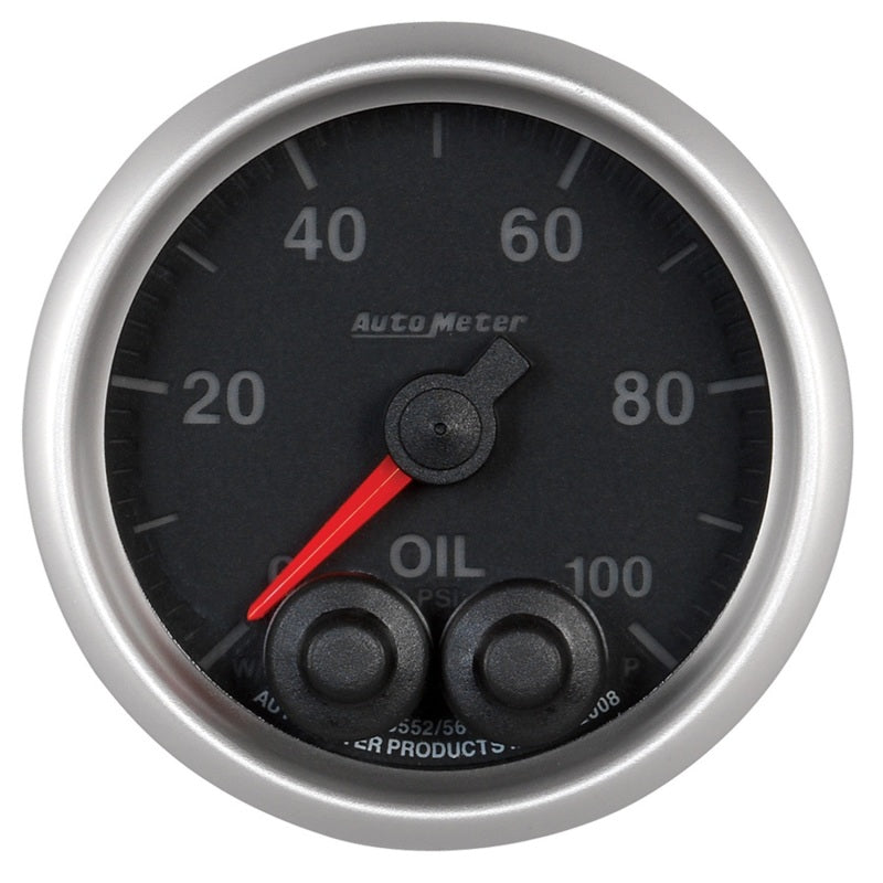 Autometer Elite 52mm Oil Pressure Peak and Warn Gauge w/ Electonic Control