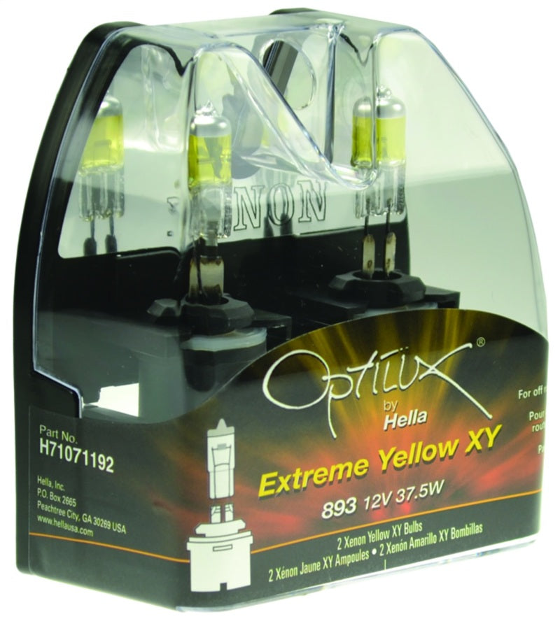 Hella Optilux 893 12V 37.5W Extreme Yellow Bulbs (Pair)