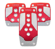 Load image into Gallery viewer, NRG Aluminum Sport Pedal M/T - Red w/Silver Carbon