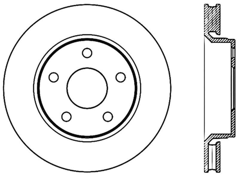 Stoptech 07-14 Jeep Wrangler Performance Front Cryo Brake Rotor