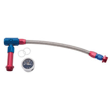 Load image into Gallery viewer, Russell Performance -6 AN to 3/8in Female NPT ProFlex Holley 4150 Dual Inlet Carb Kit (Red/Blue)