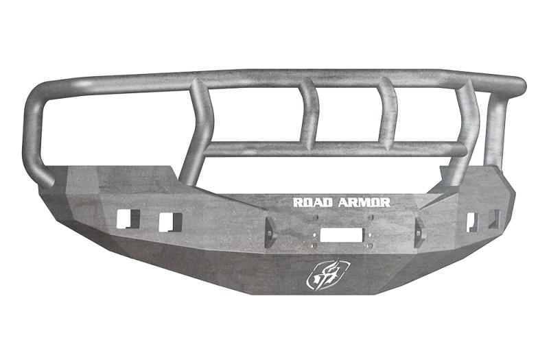 Road Armor 05-07 Ford F-250 Stealth Front Winch Bumper w/Titan II Guard Wide Flare - Raw